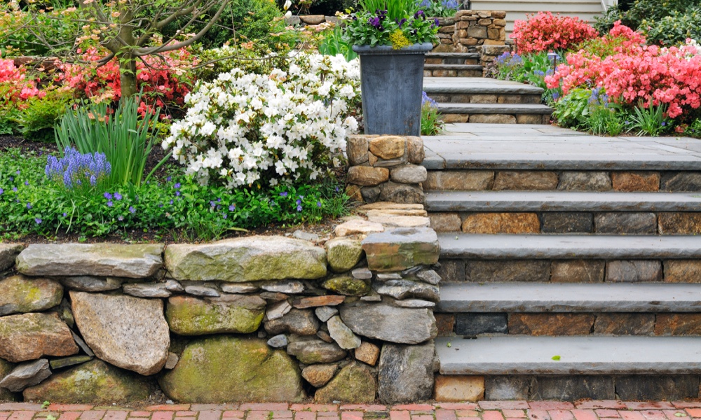 Using Drystack Stones For Walls And Fireplaces Lyngso Garden Materials San Carlos Ca - Dry Stack Stone Wall Ideas