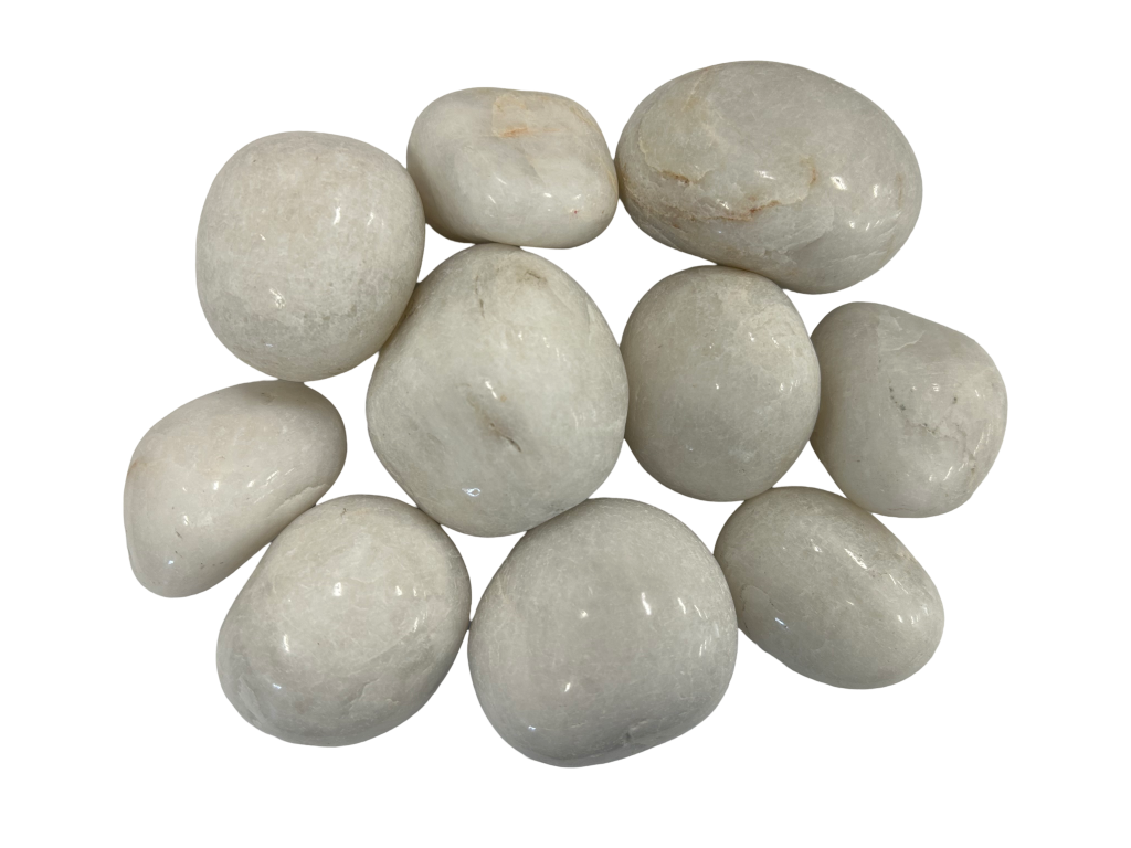 CHANDRA WHITE HIGH POLISH PEBBLES